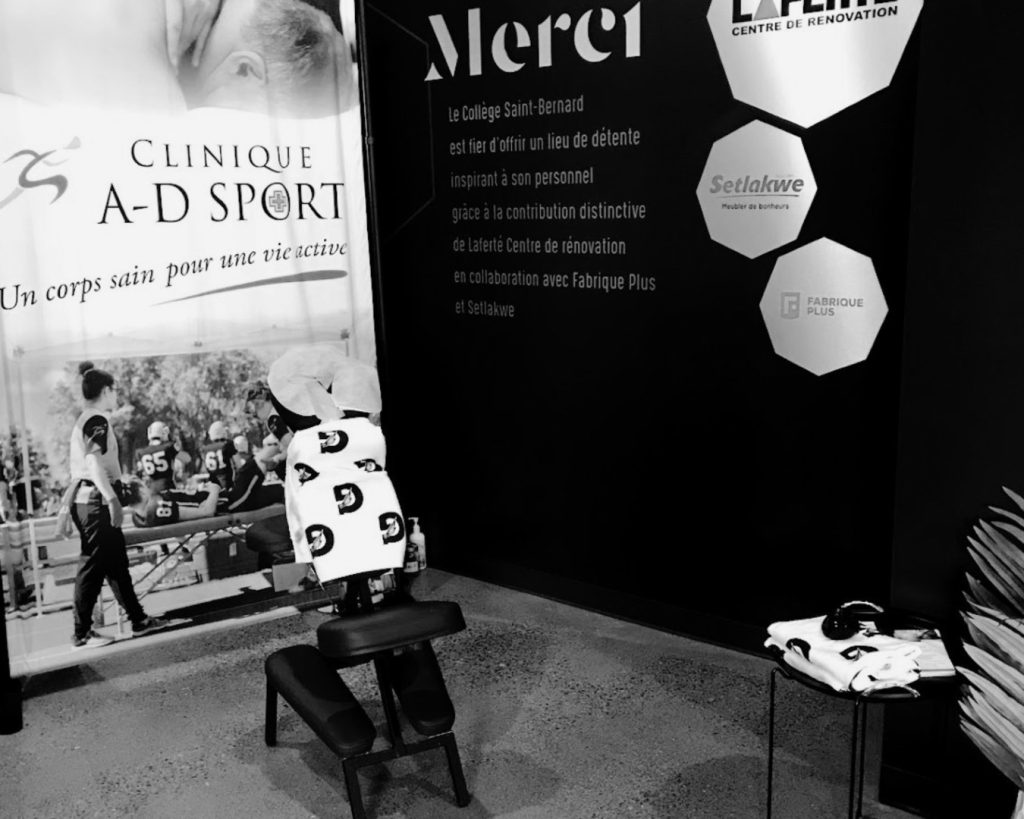 massage sur chaise par clinique ad sport